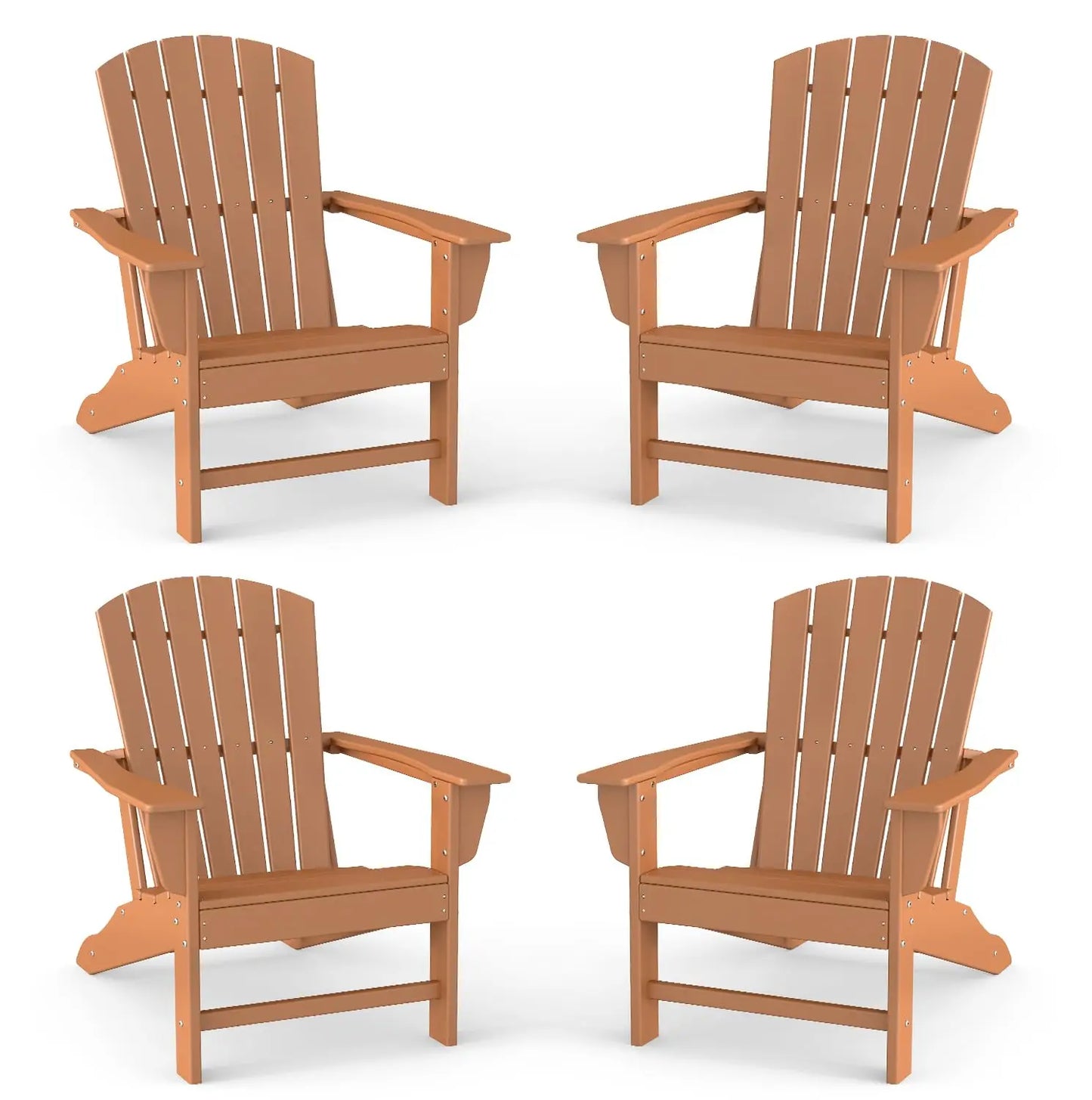 Oversized HDPE Fire Pit Chairs Set Weather Resistant Outdoor Poolside Campfire Custom