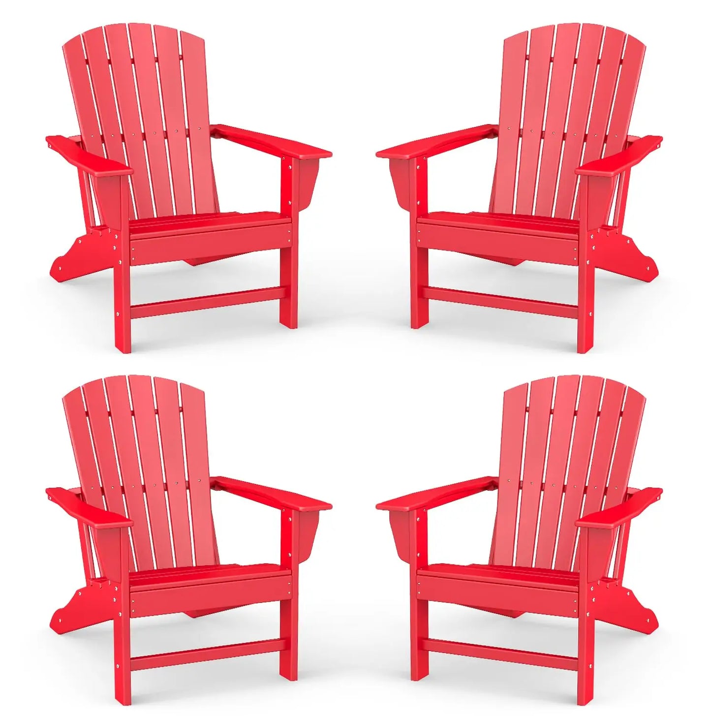 Oversized HDPE Fire Pit Chairs Set Weather Resistant Outdoor Poolside Campfire Custom