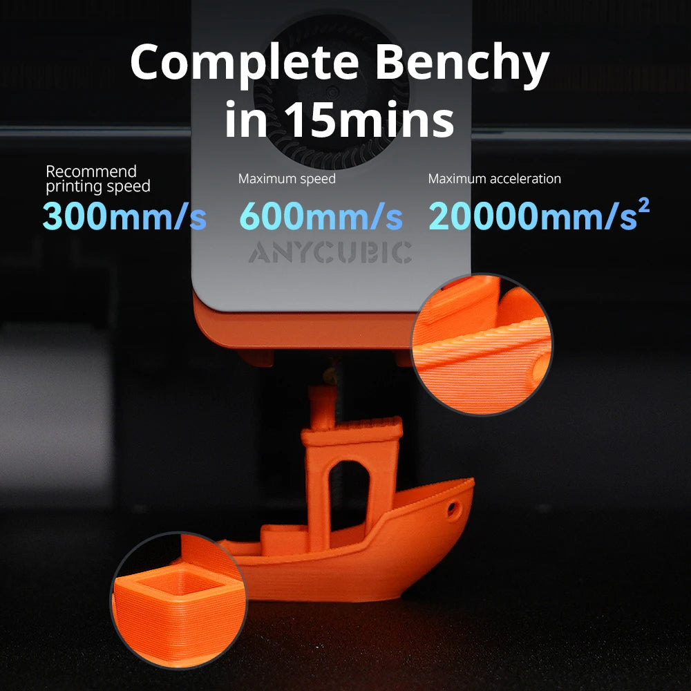 Anycubic Kobra S1 Speedy 3D Printer Core XY Stable Structure Max Speed 600mm/s High Precision Ultra-Quiet 3D Printer