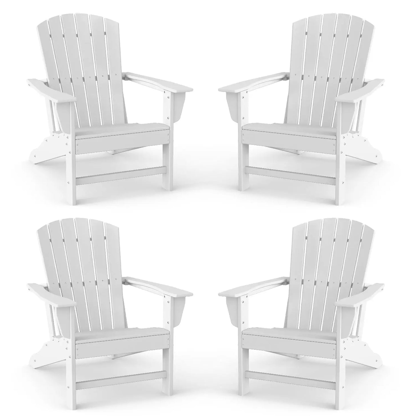 Oversized HDPE Fire Pit Chairs Set Weather Resistant Outdoor Poolside Campfire Custom