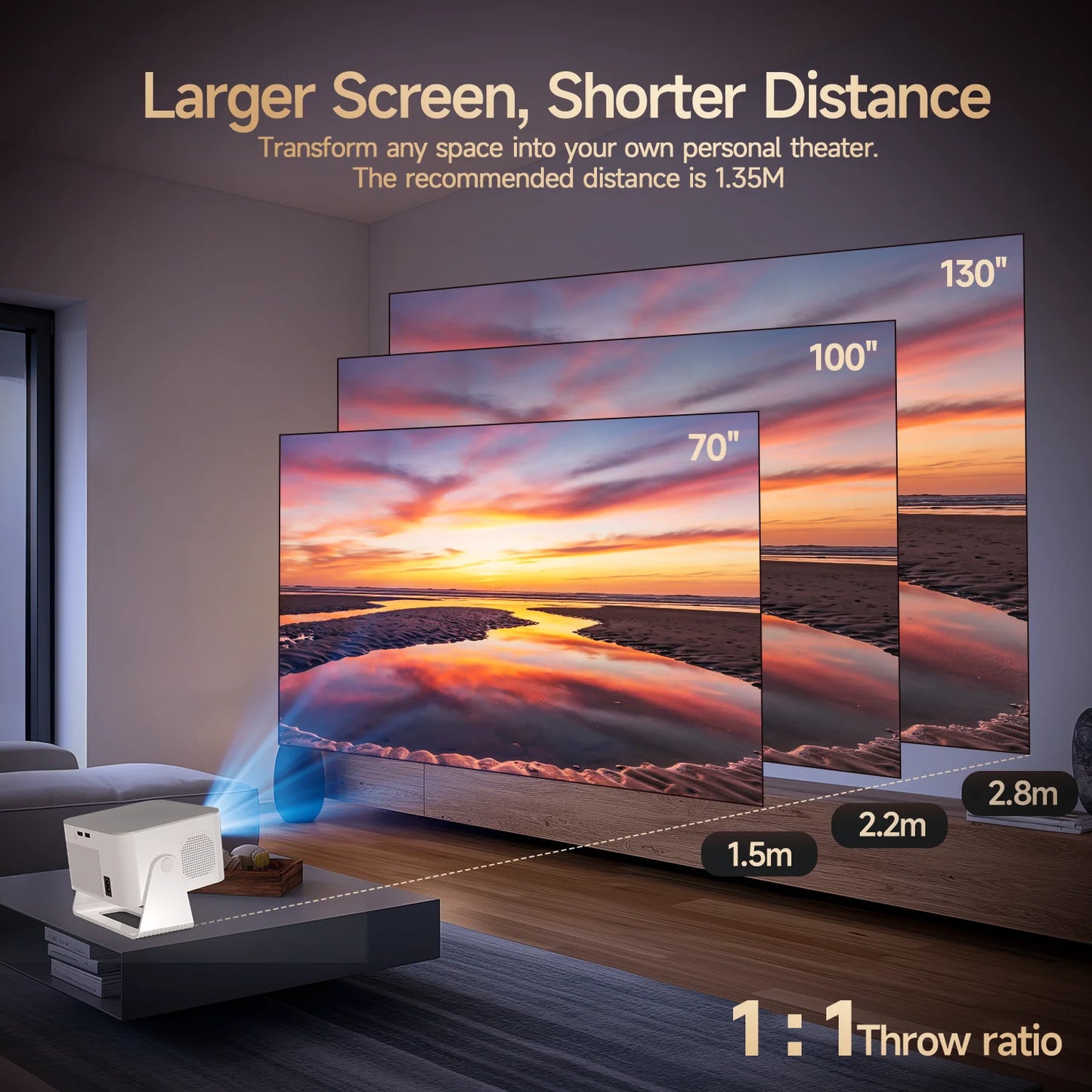 Magcubic Android 14 900ANSI Projector Auto Focus Native 1080P Support 8K With Wifi6 BT5.4 Portable Movie Outdoor HY350Max
