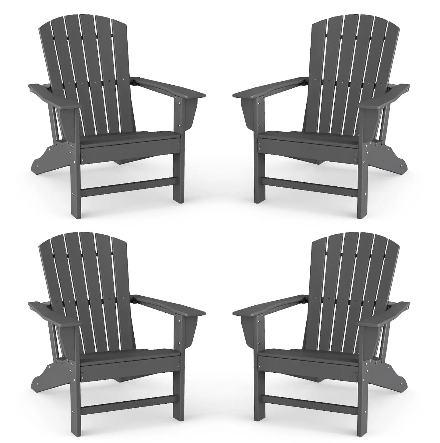 Oversized HDPE Fire Pit Chairs Set Weather Resistant Outdoor Poolside Campfire Custom