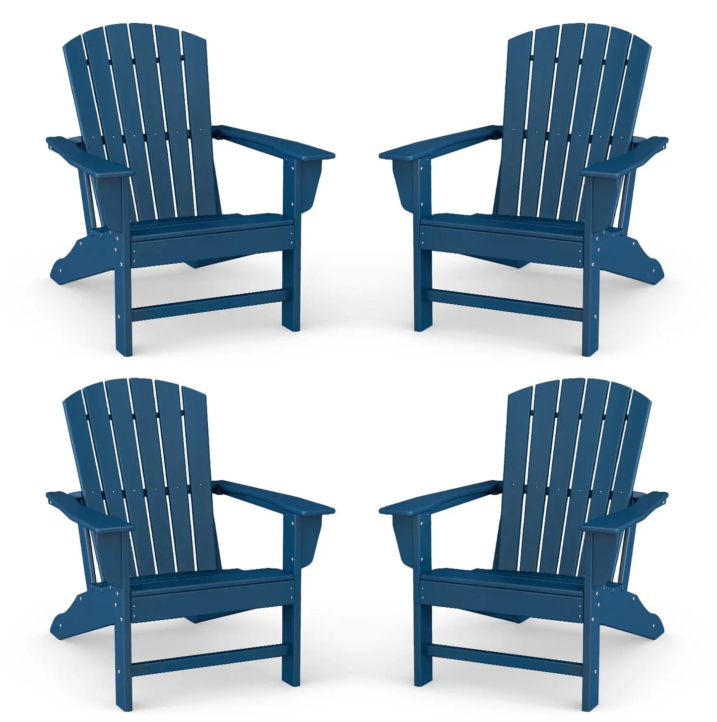 Oversized HDPE Fire Pit Chairs Set Weather Resistant Outdoor Poolside Campfire Custom