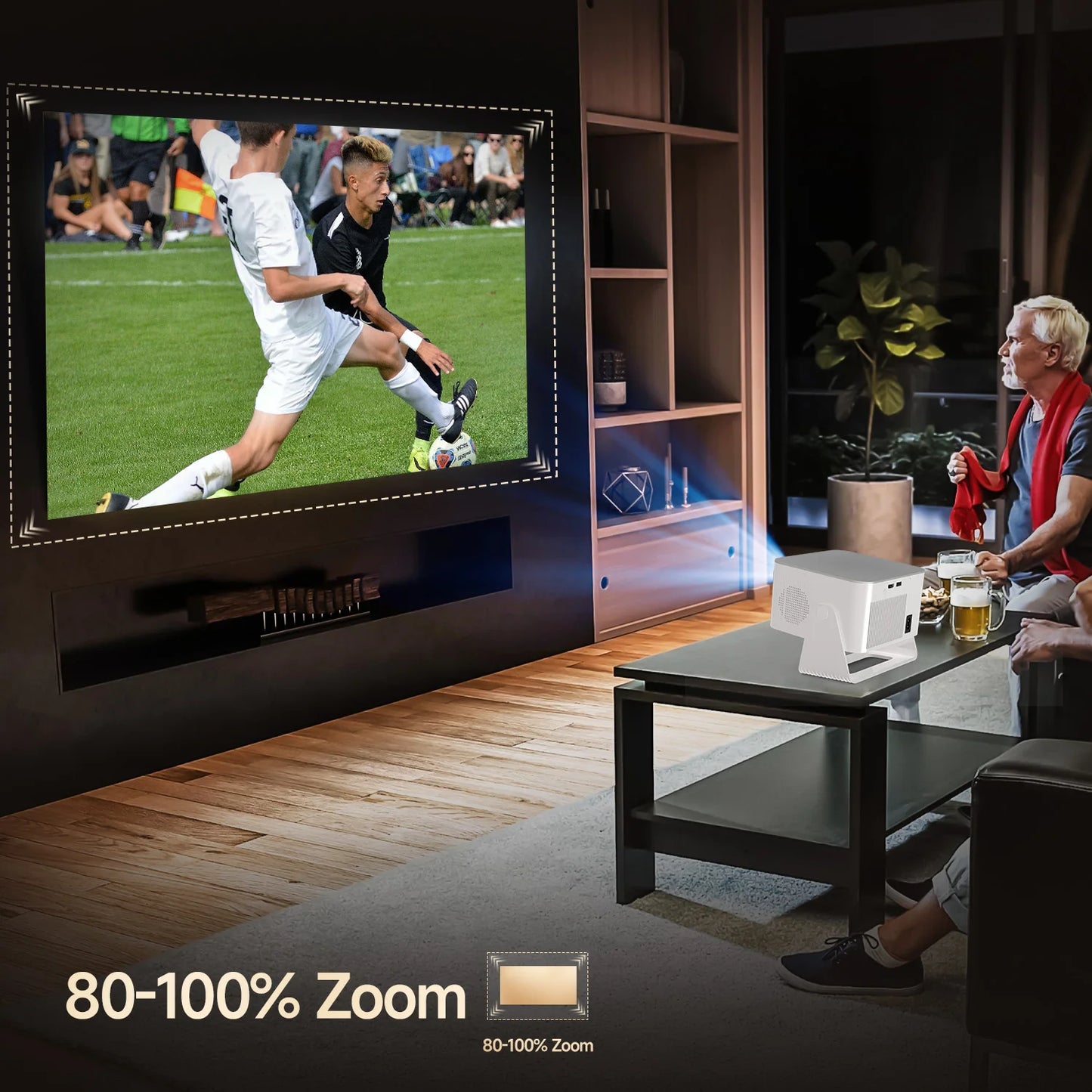 Magcubic Android 14 900ANSI Projector Auto Focus Native 1080P Support 8K With Wifi6 BT5.4 Portable Movie Outdoor HY350Max