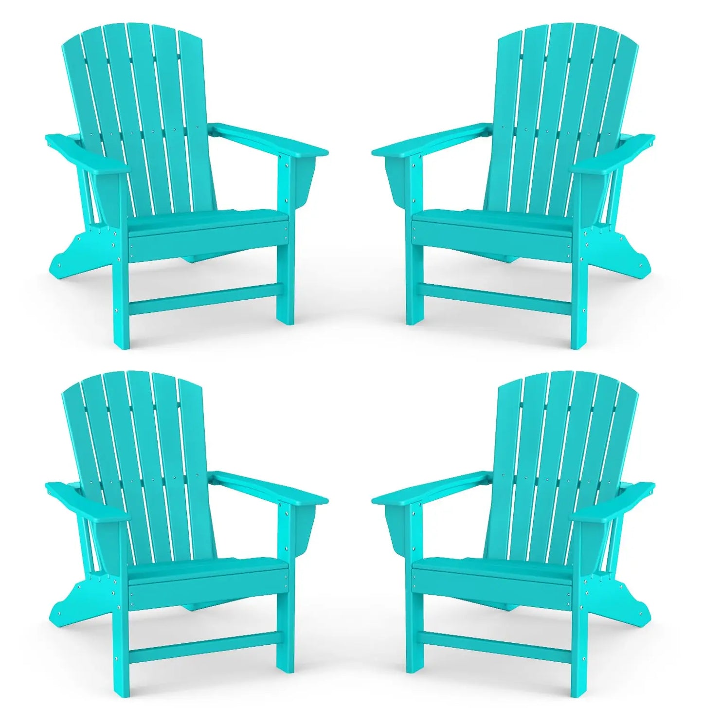 Oversized HDPE Fire Pit Chairs Set Weather Resistant Outdoor Poolside Campfire Custom