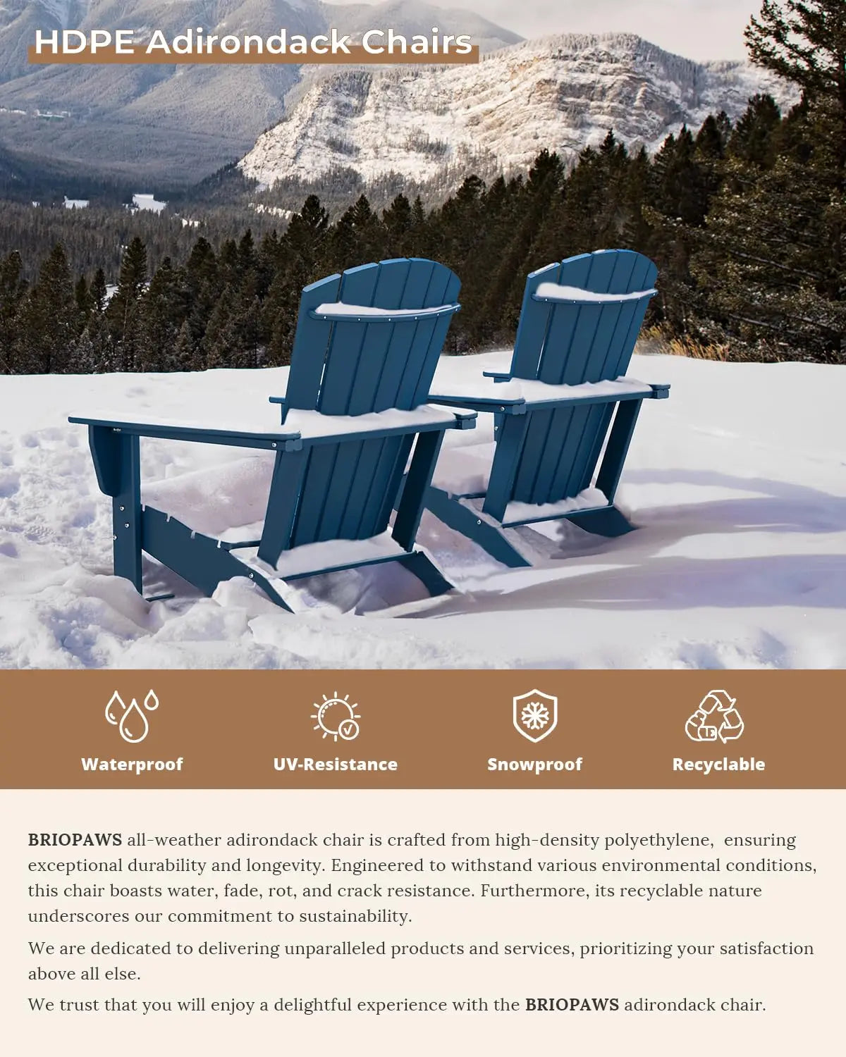 Oversized HDPE Fire Pit Chairs Set Weather Resistant Outdoor Poolside Campfire Custom