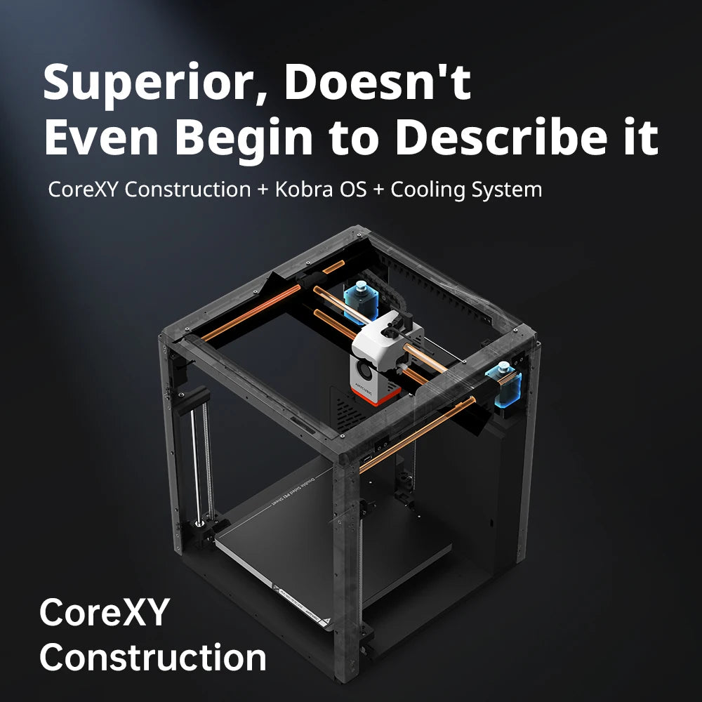 Anycubic Kobra S1 Speedy 3D Printer Core XY Stable Structure Max Speed 600mm/s High Precision Ultra-Quiet 3D Printer