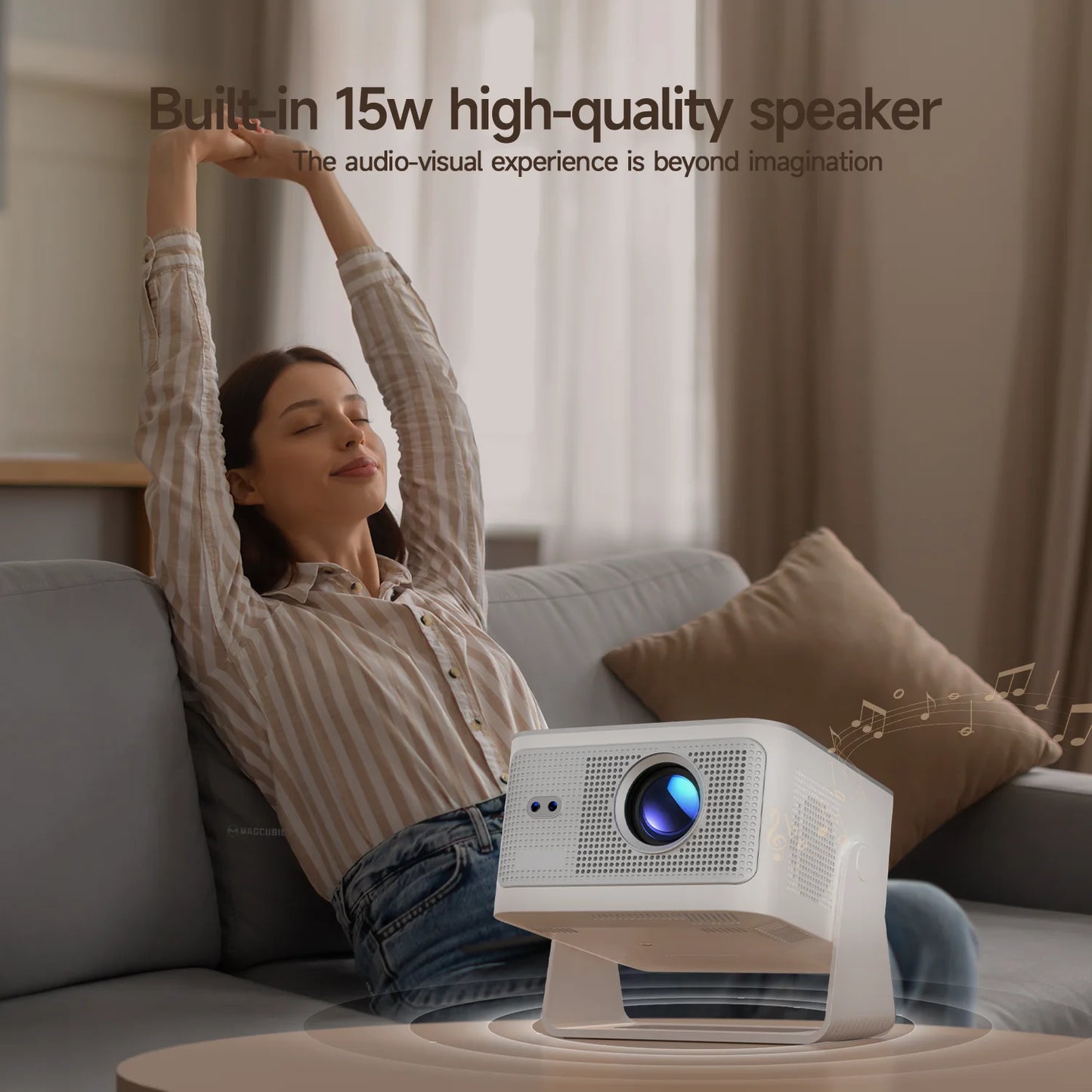 Magcubic Android 14 900ANSI Projector Auto Focus Native 1080P Support 8K With Wifi6 BT5.4 Portable Movie Outdoor HY350Max
