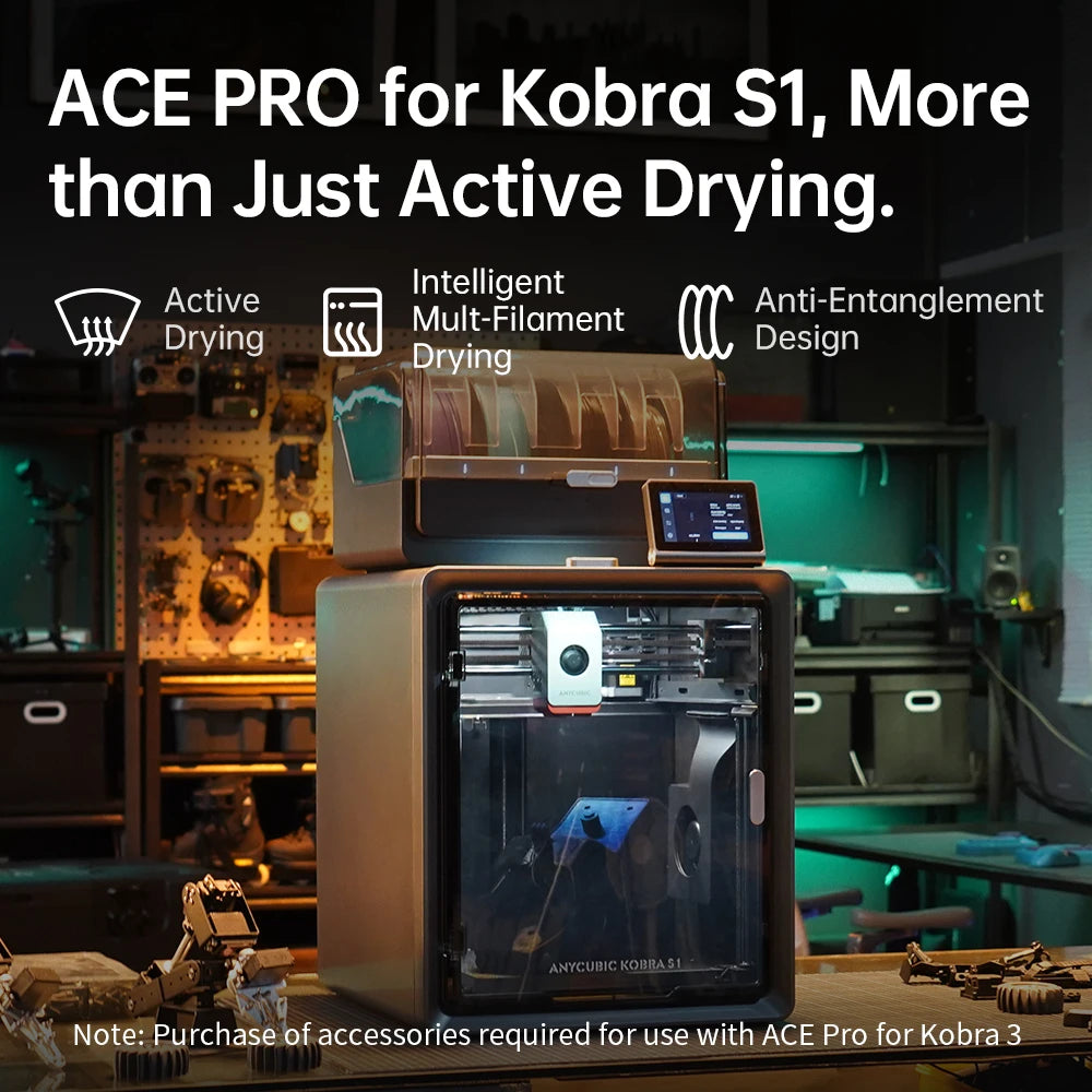 Anycubic Kobra S1 Speedy 3D Printer Core XY Stable Structure Max Speed 600mm/s High Precision Ultra-Quiet 3D Printer