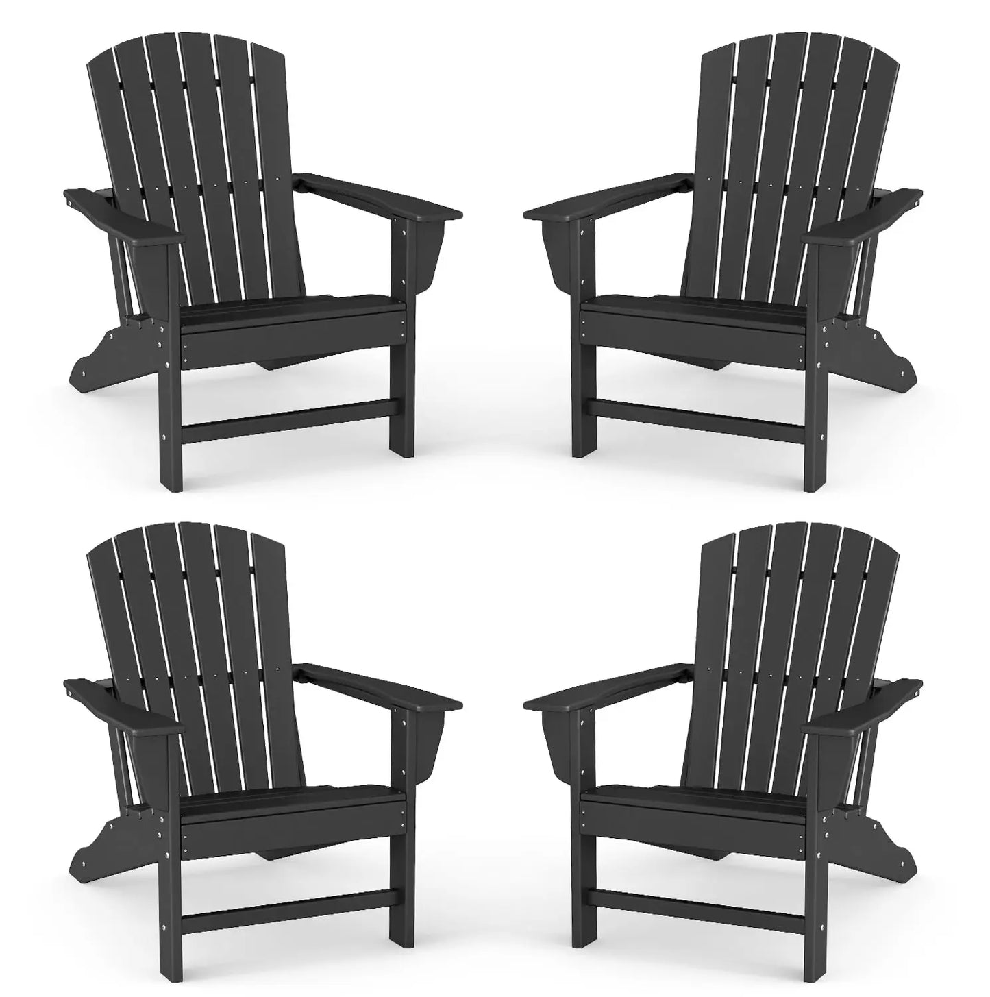 Oversized HDPE Fire Pit Chairs Set Weather Resistant Outdoor Poolside Campfire Custom